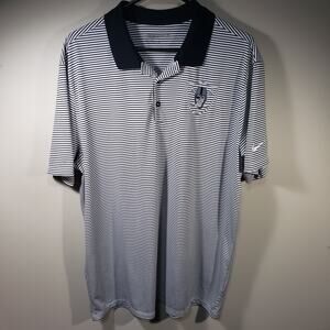 Nike Golf Raiders Polo Shirt Men's XL Black White Stripe
